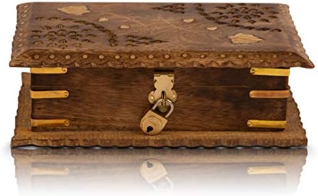 Velike ideje za rođendanski poklon ručno izrađena Drvena kutija za nakit kutija za uspomenu Treasure Chest