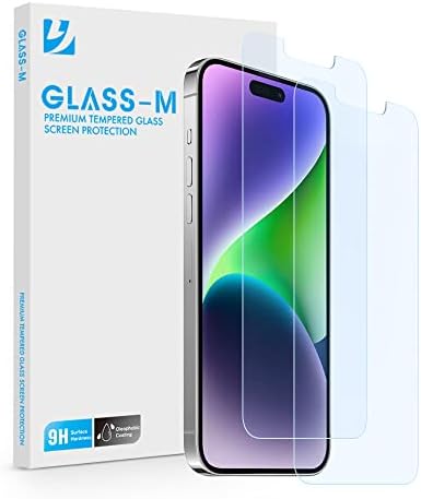 Staklo-M [2 Pakovanje] Zaštita ekrana protiv plavog svjetla za iPhone 14 Pro , zaštitni Film protiv kaljenog stakla protiv odsjaja za blokiranje plavog svjetla