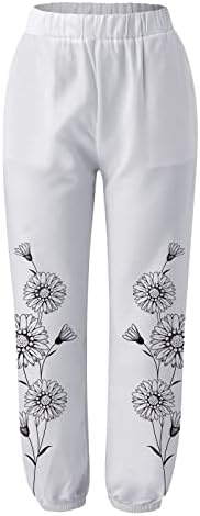 Ženske olovke hlače Ljetne elastične pantalone za struku Ženske modne hlače za olovke Pamuk i posteljina
