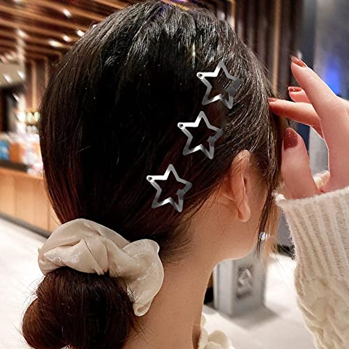 20pcs srebrna zvezda bb hairclips couct star barrettes kosu metalni isječak jednostavan n2a8 mini headdress