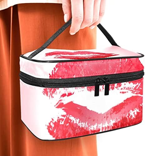Kozmetičke vrećice za žene, torbe torbice šminkeri organizator za skladištenje šminke za makeup Girls, crveni