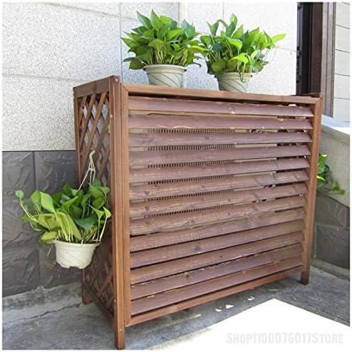 Aniuxiaoge Klima uređaj biljka Flower Stand, Klima uređaj ograda za Van, antikorozivni drveni Klima uređaj