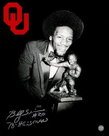 Billy SIMS potpisao Oklahoma prije 8x10 fotografija 20 78 Heisman W / Trophy-AWM hologram - autogramirani