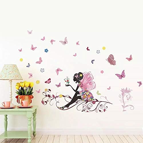 Zidno umjetničko leptir cvijeće vijusne zidne naljepnice za sobu zidne ukrase spavaća soba dnevni boravak