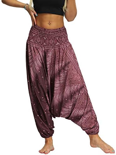 Lu's Chic ženske ženske harem hlače boemske joge hlače indijski labavi ljetni boho hipi hlače