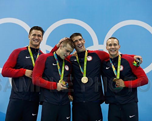 SPORTSPHOTOSUSA Michael Phelps Nathan Adrian Ryan Held Caeleb Dressel SAD Rio plivanje zlatna medalja