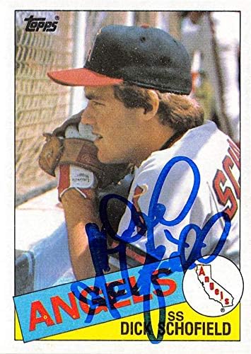Autograpsko skladištenje 622652 Dick Schofield autogram bejzbol kartice - Kalifornija Angels 1985 - No.629