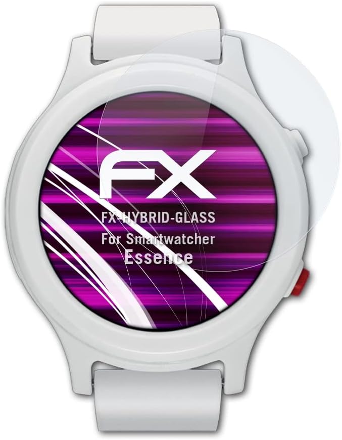 atFoliX zaštitni Film od plastičnog stakla kompatibilan sa Smartwatcher essence zaštitom od stakla, 9h Hybrid-Glass