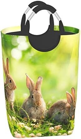 Funny zečevi 50L kvadratna torba za odlaganje prljave odjeće sklopiva / sa ručkom za nošenje / pogodna za