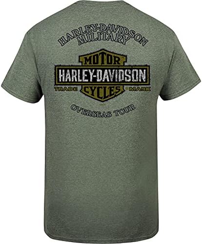 Harley-Davidson vojska - Muška vojska zelena grafička majica - obilazak dužnosti Pacifik