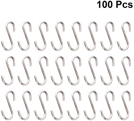 BEAVORTY 100PCS DIY MINI S-SHALSKI KUĆI Čvrsti vješalice sa čelikom u obliku žice Žičani kukice Utility