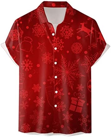 Wybaxz 2022 božićni muškarci casual kratki rukav jesenski zimski božićni 3D tiskovina majica moda Top bluzije