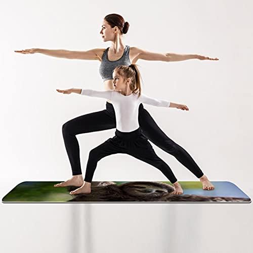 Debela neklizajuća Vježba & amp; fitnes 1/4 prostirka za jogu sa Ljenjivim životinjskim printom za jogu