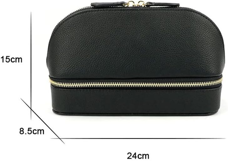 MJWDP Personalizirana kozmetička torba PU kožna ženska torba za šminkanje sa nakitom Organizator CASE 2 u 1 ženskoj torbici za putovanje