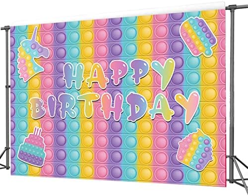 Chaiya 7x5ft pop igračka Backdrop Djevojka Dječji ukrasi za djecu Sretan rođendan Party Decor Fidget Game