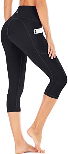 Iuga Premium hlače set - uključuje 1 kapri gamaše za žene sa džepovima, 1 biciklističke kratke hlače žene sa džepovima vježbaju joga kratke hlače
