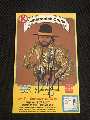 Billy Jack Haynes 1987 krug K WWF hrvanje potpisano autogramiranu karticu - autogramirane hrvanje fotografija