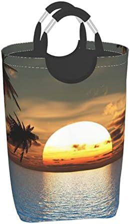 Plaža Sunrise 50L kvadratna torba za odlaganje prljave odjeće sklopiva / sa ručkom za nošenje / pogodna za putovanja u kućni ormar u kupaonici