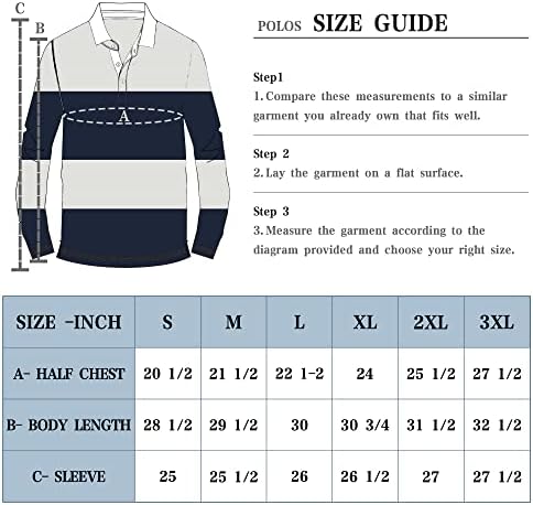 Muške Polo majice za Golf duge rukave prugaste Dry Fit Casual Collared Pique Polo majice za muškarce
