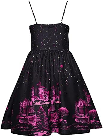 Plus size haljina za žene gotičke Midi haljine Halloween kostim Vintage haljine bez rukava visokog struka
