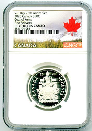2020 Kanada Silver Otporna na 50 centa .9999 Fino prvo izdaje pola dolara PF70 NGC ucam