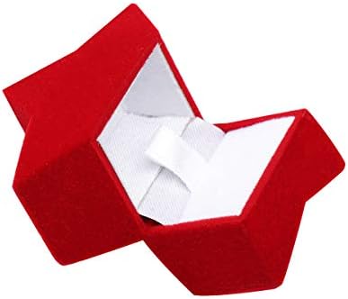 Valiclud 4pcs Crveni kreativni pentagramski oblik nakita nakit futrola Ogrlica naljepnica za prsten za rubliranje Božićna kutija kutija za nakit Držač