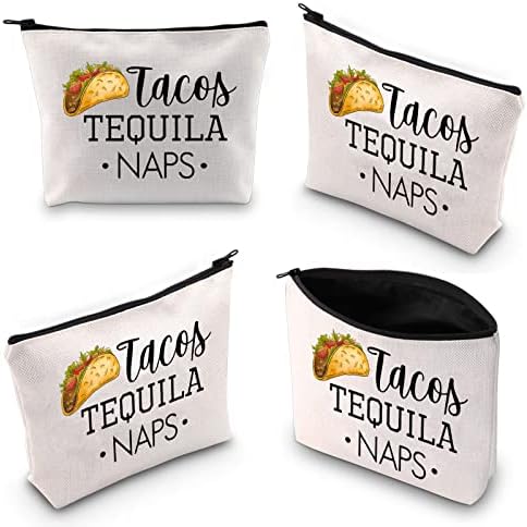 XYANFA Tacos Tequila Naps Taco torba za šminkanje Tequila torba smiješni poklon za poklon ljubavnika Takosa