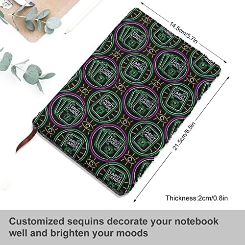 Neon Tarot uzorak Funny Sequin Notebook Reverse Flip Sequin dnevnik dnevnika za putničke uredske potrepštine