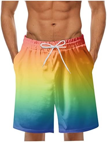 WenKomg1 plaže za muškarce, elastični struk Brze suho kratke hlače Kartone Swim Swims Shorts Odštampani
