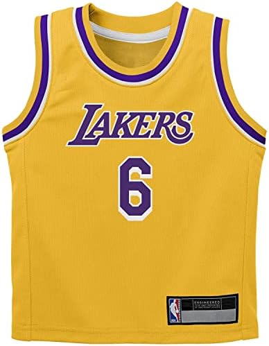 Lebron James Los Angeles Lakers NBA Boys Toddler 2-4 žuta ikona izdanje dres igrača