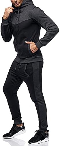 Vezad Store mens jesenji patentni patentni patentni patentni pantrirt Top hlače postavlja sportsko odijelo