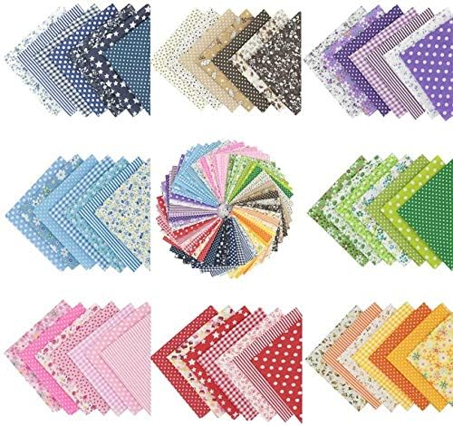VOVOLO 84-Pack kvadratna višebojna štampana pamučna tkanina za šivanje jorgana tkanina needlework karirani