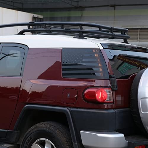 Llkuang Polivinil hlorid Car-Styling stražnji bočni prozor Američka zastava Decal Fit za Toyota FJ Cruiser 2007-2017 Automatska naljepnica za prozor Trunk Trim naljepnica - 2 kom