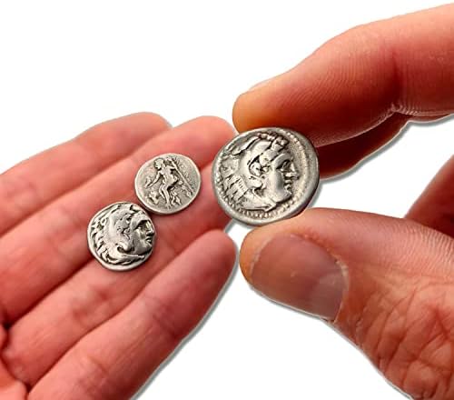 1 drevni grčki, srebrni drahm novčić - Aleksandar Veliki 356-323 bc.
