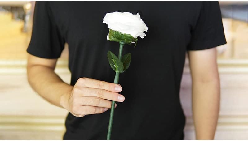 Sumag Rose svileni čarobni trikovi bijeli ruža do crvene boje promjene cvijeta svilena magija za magijske