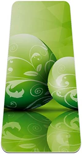 Siebzeh pozadina od zelenih uskršnjih jaja Premium debela prostirka za jogu ekološki prihvatljiva gumena