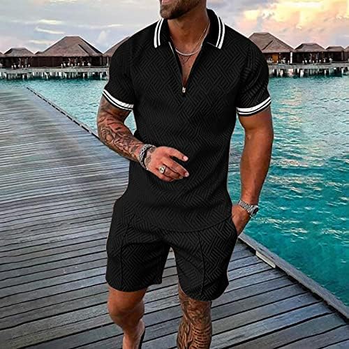 BMISEGM Summer Muška majica Muška 3D rukavica kratkih rukava kratke hlače na plaži Tropski havajci karoserije