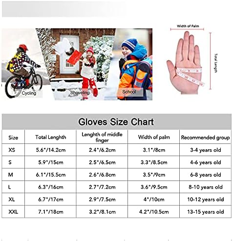 YukiniYa dječije zimske rukavice topli Anti-Slip ekran osetljiv na dodir vodoodbojna meka podstava od flisa za dečake 3-15 godina