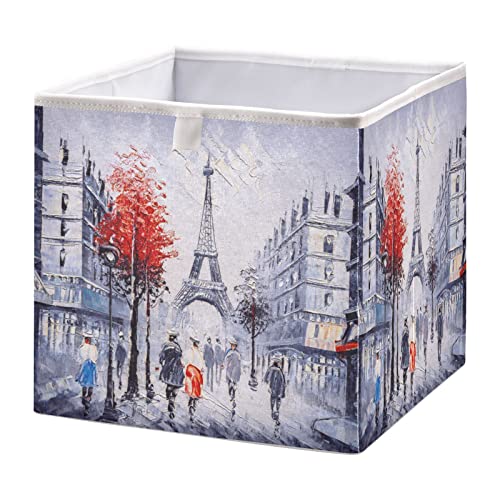 Paris Street View Cube Storage Cube Skladišti za skladištenje vodootporne igračke korpe za kancelanje kocke