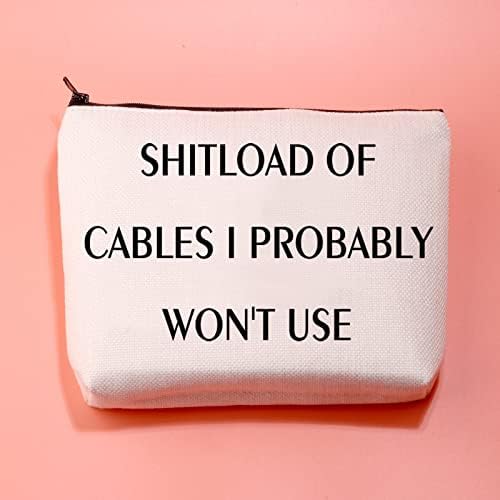 JXGZSO Električarnim poklon shitoad of kablovi koje vjerovatno neću koristiti toaletnu torbu za poklon za