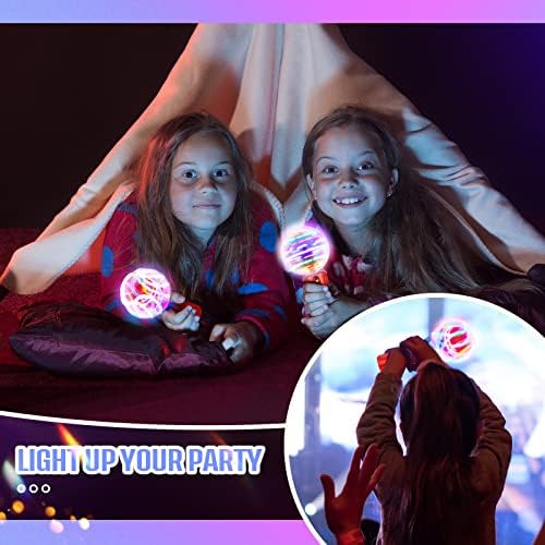 10 komada Light Up Igračke Spinner Winds LED bljeskalica Magic Ball Toys Glow LED Orbiter Spinner Winds Zabavna LED Spin Sentory igračke za dječake Djevojke Birthday Game Party Favorit Carnival Nagrade