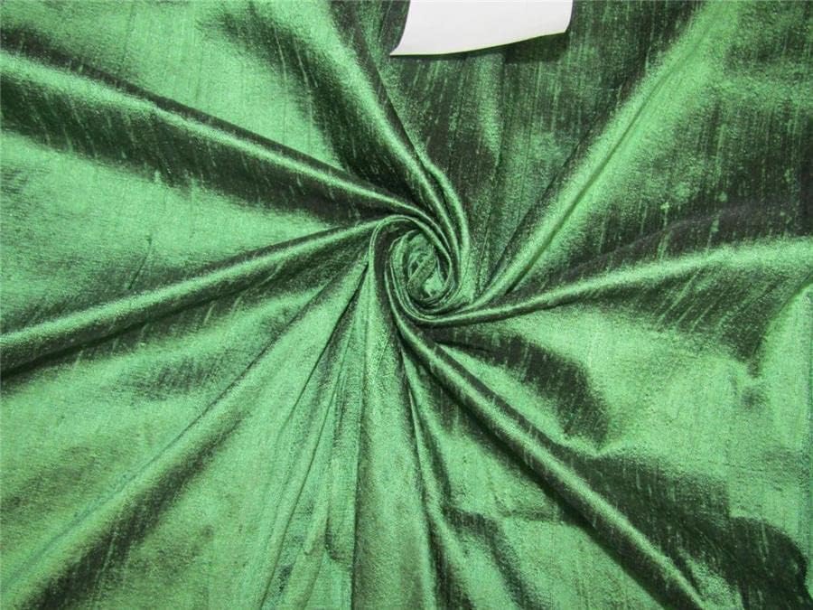 čista svilena Dupioni tkanina zelena x crna boja 54 sa slivovima * MM75[4]