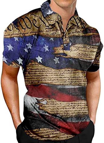 Ljetne muške majice muške Patriotske performanse Dan nezavisnosti američka zastava klasična Fit majica majica