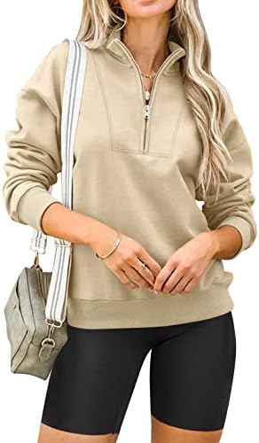 Micticsi Pola zip pulover žene runo dugim rukavima dugim rukavima četvrti zip trendy hoodie odijelo tinejdžerske