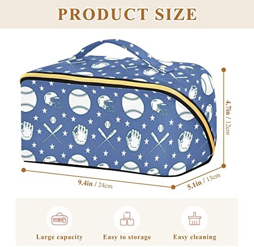 Inplewgogo bejzbol softball sportska kozmetička torba za ženske torbe za putnike sa prenosnim ručkama Multifunkcionalna
