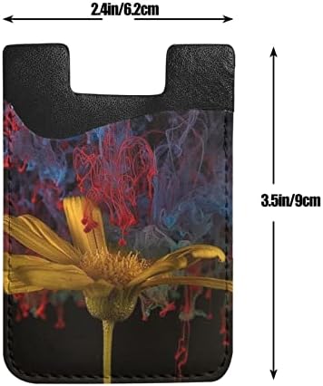 TAZPRAB Flower Print Holder kartice, putničke kreditne kartice pukotine 3M ljepljivi štap na novčaniku futrola
