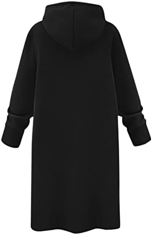 Nokmopo ženske haljine casual dukseve s dugim rukavima za žene casual labavi džep modni stil dukserice pulover