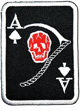 HHO Spade Ace kartica Scythe Grim žetelica Spade Card Logo Lucky Biker Peglaste zakrpe zastepene diy zakrpe,