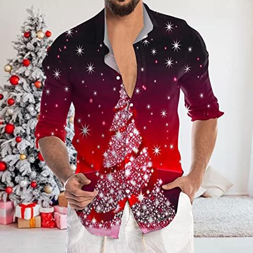 DSODAN božićne majice dolje majice za muške novost s dugim rukavima na vrhu snježne partijske majice snijega
