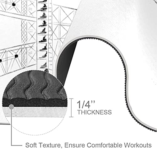 Siebzeh ruka izvučena Eiffelov toranj Premium debeli Yoga Mat Eco Friendly gumeni zdravlje & amp; fitnes